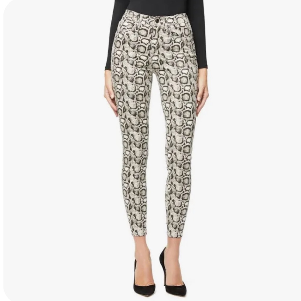 Good American Good Legs Size 16 30 Brown Snake Print High Waist Skinny Jean‎ NEW